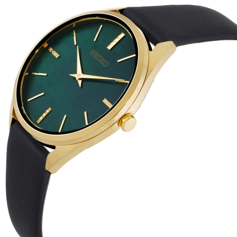Seiko Essentials Quartz Green Dial Ladies Watch SWR080 - Watches