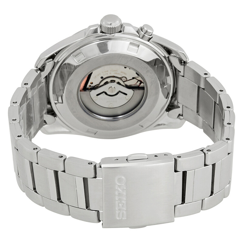 Seiko Kinetic Black Dial Stainless Steel Men's Watch SKA785