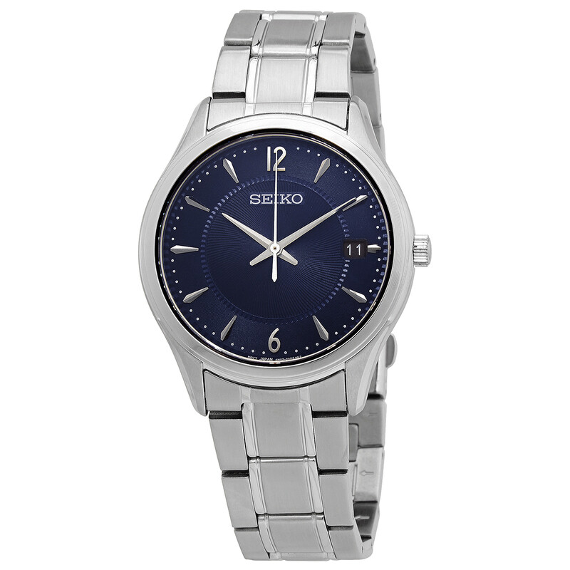 Seiko Essentials Quartz Blue Dial Stainless Steel Men's Watch