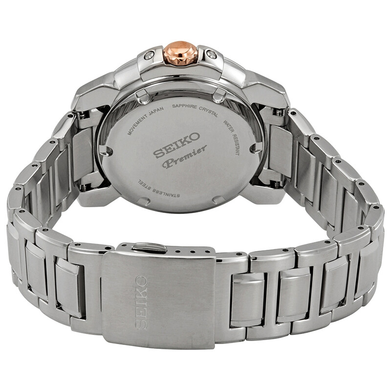 Seiko Premier Kinetic Perpetual Blue Dial Men's Watch SNP153