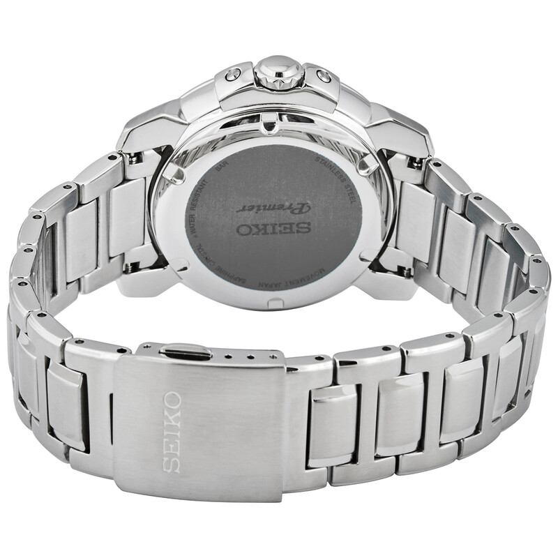 Seiko Premier Kinetic Perpetual Blue Dial Men's Watch SNP161