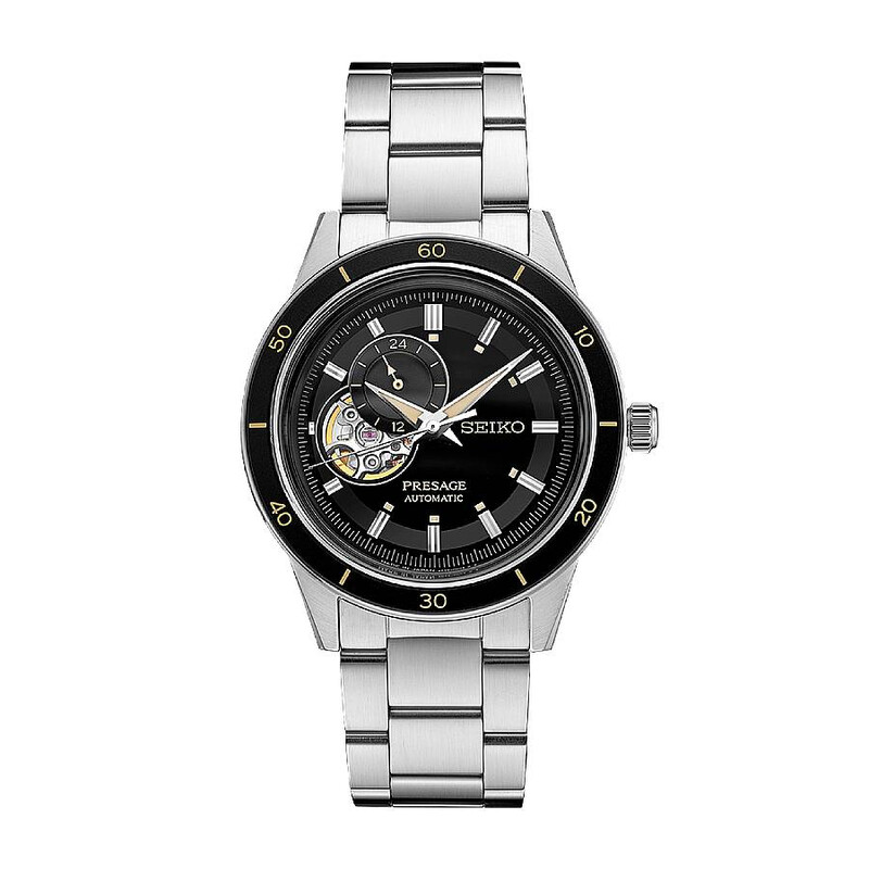 Seiko Presage Automatic Black Dial Men's Watch SSA425 - Watches