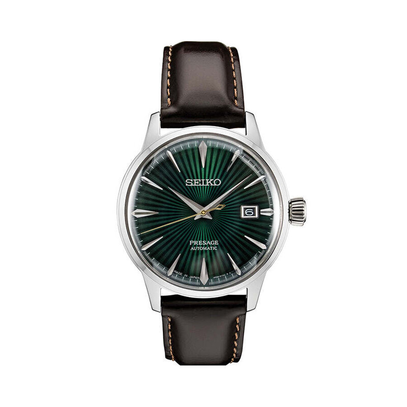 Seiko Presage Quartz Green Dial Men's Watch SRPD37 - Watches