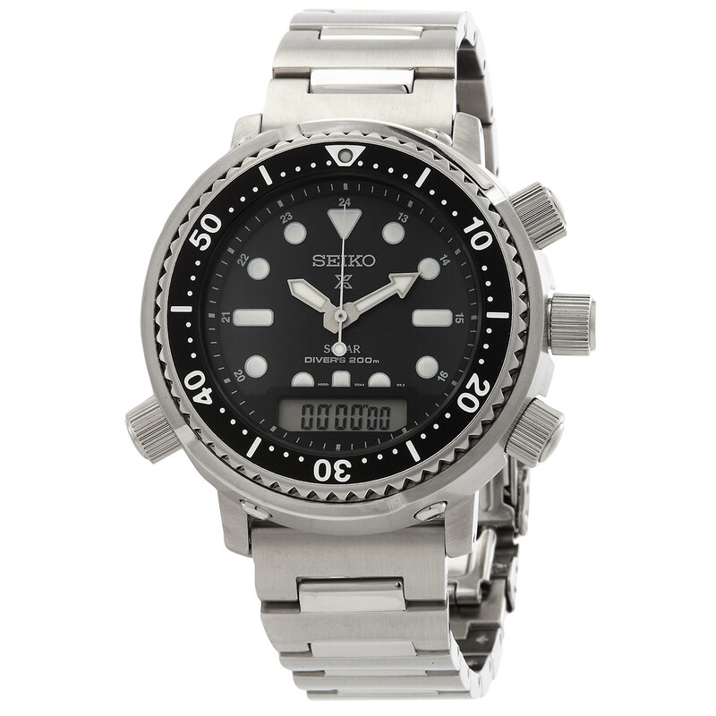 Seiko Prospex Arnie Analog-Digital Black Dial Men's Watch SNJ033