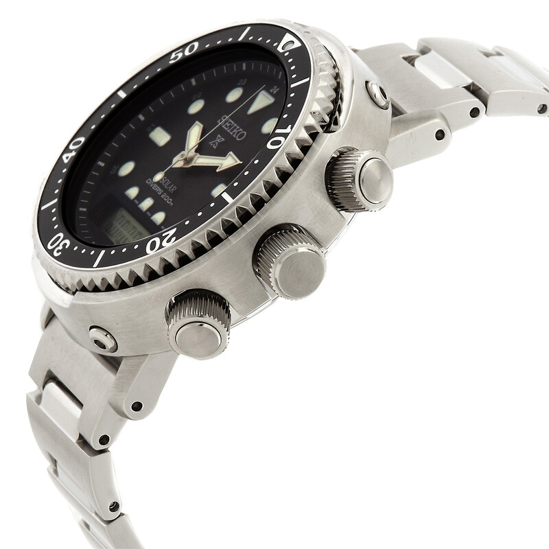 Seiko Prospex Arnie Analog-Digital Black Dial Men's Watch SNJ033