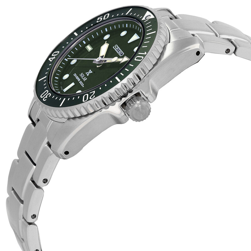Seiko Prospex Solar Green Dial Men's Watch SNE583 029665212603