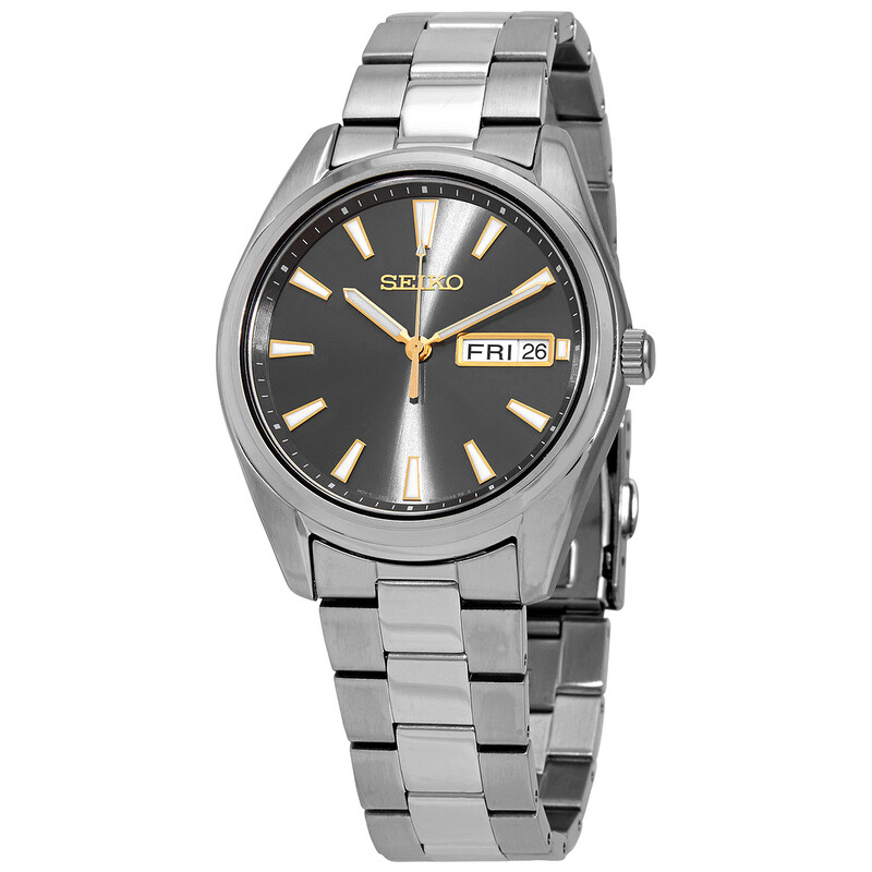 Seiko Essentials Quartz Charcoal Dial Men's Watch SUR343