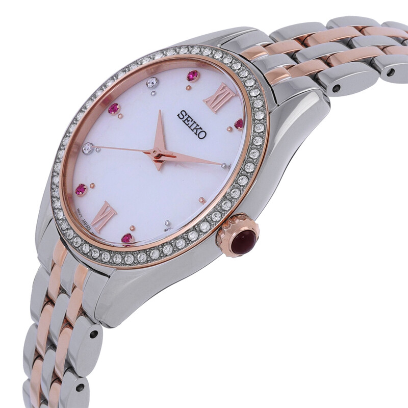 Seiko Quartz Mother of Pearl Dial Ladies Watch SUR542