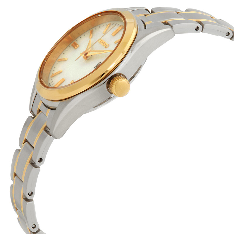 Seiko Quartz White Dial Two-tone Ladies Watch P1 SUR636