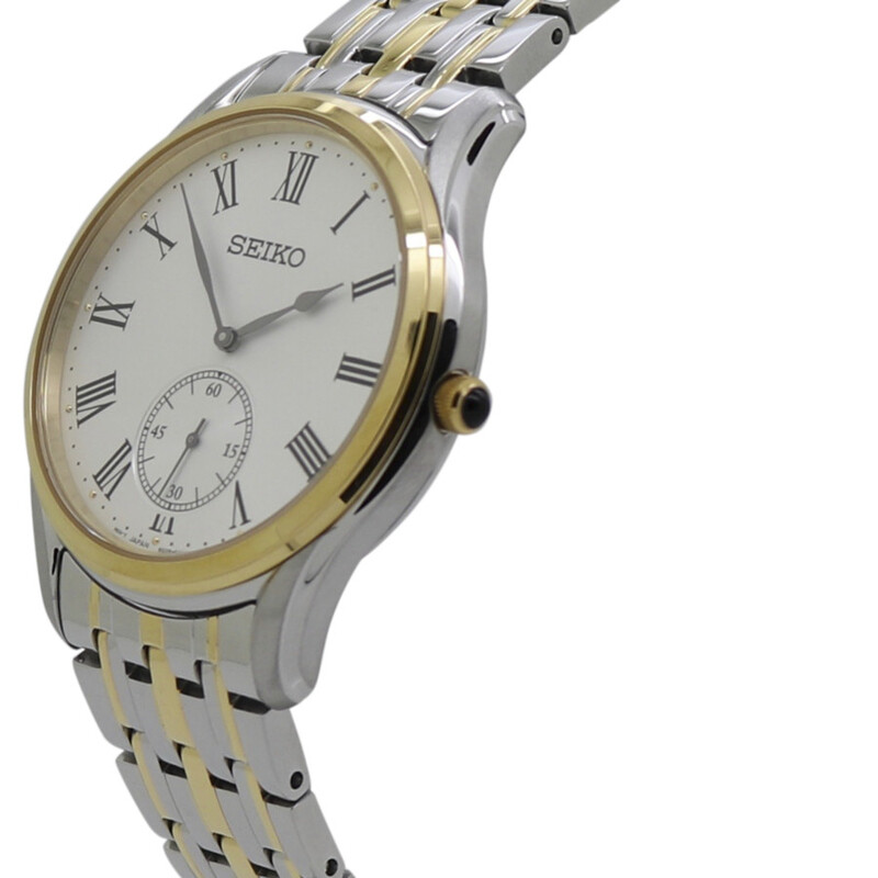 Seiko Quartz White Dial Two-tone Men display picture 2