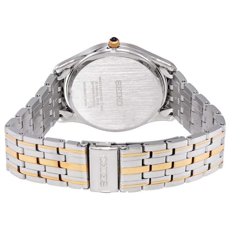 Seiko Quartz White Dial Two-tone Men display picture 3