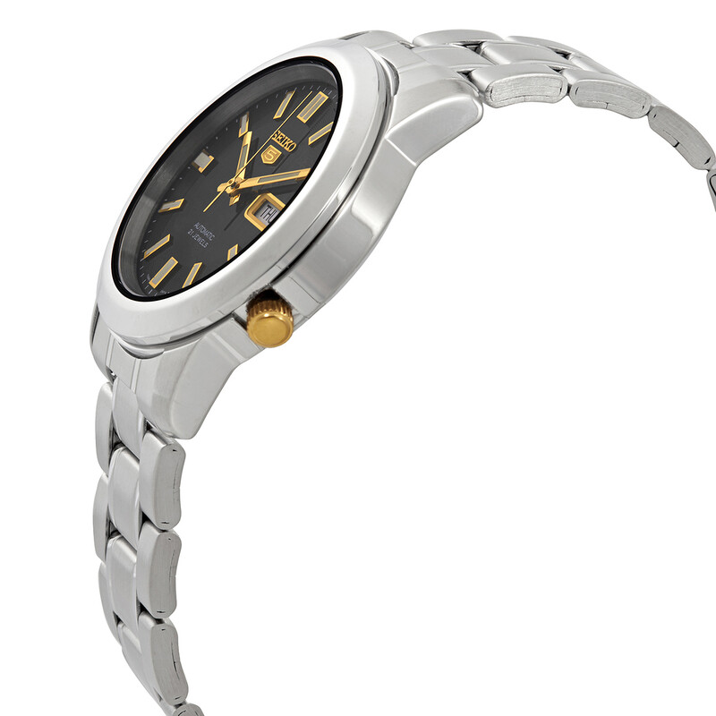 Seiko 5 Automatic Black Dial Men's Watch SNKK17K1 - Watches