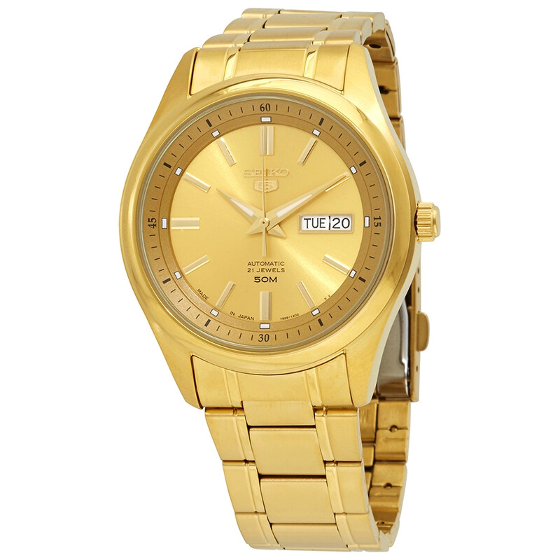 セイコー 5 ゴールド 自動巻き アナログSNKN96J1 日本製 ステンレス Seiko 5 Automatic Gold Dial Men's Watch SNKN96J1 4954628204394