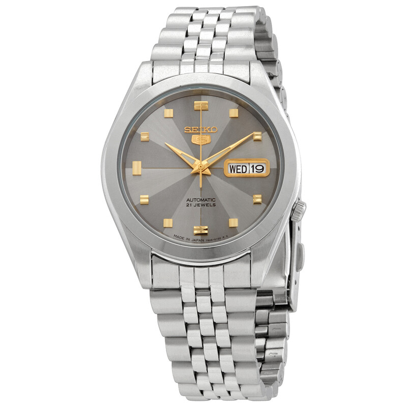 Seiko 5 Automatic Grey Dial Men's Watch SNXC21J5 - Watches