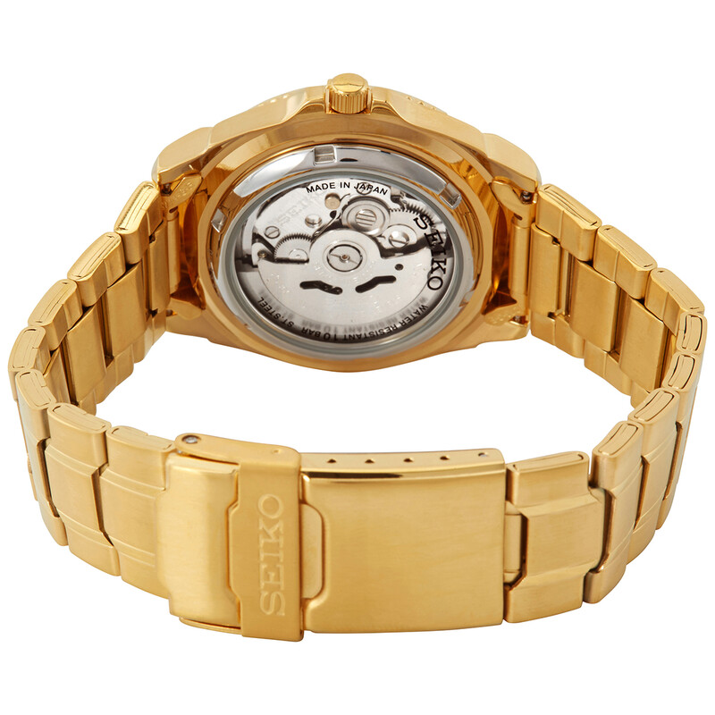 Seiko 5 Sports Automatic Gold Dial Men's Watch SNZB26J1