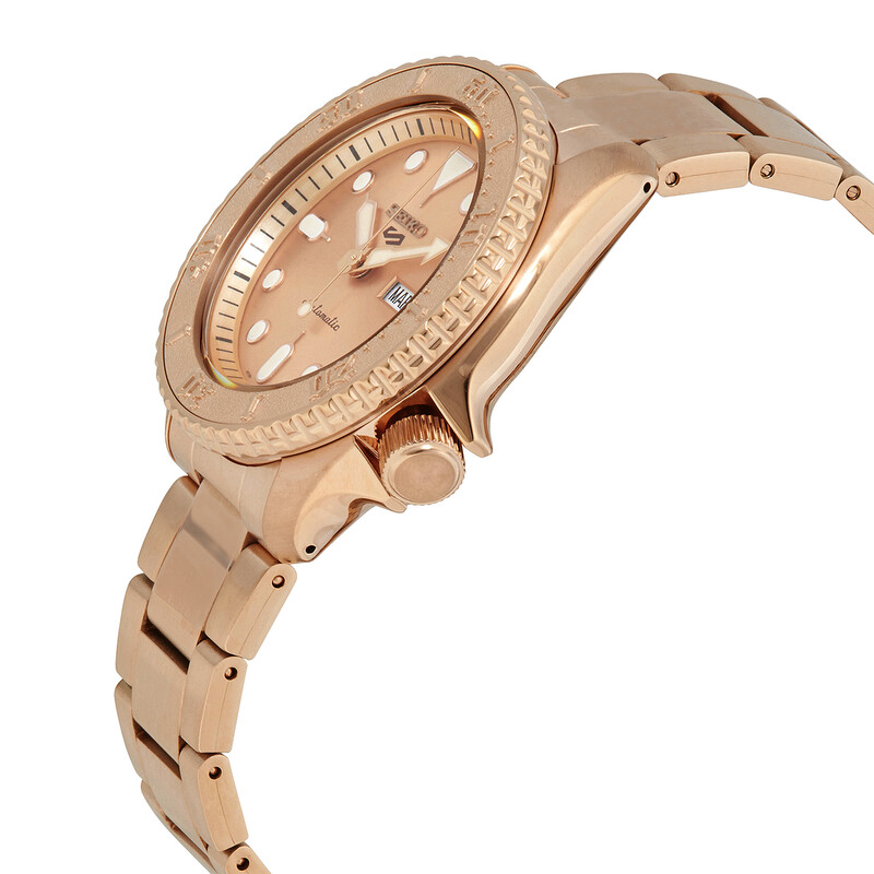 miyabi セイコー SRPE72 自動巻き ローズゴールド 5スポーツ Seiko 5 Sports Automatic Rose Gold Dial Men's Watch SRPE72