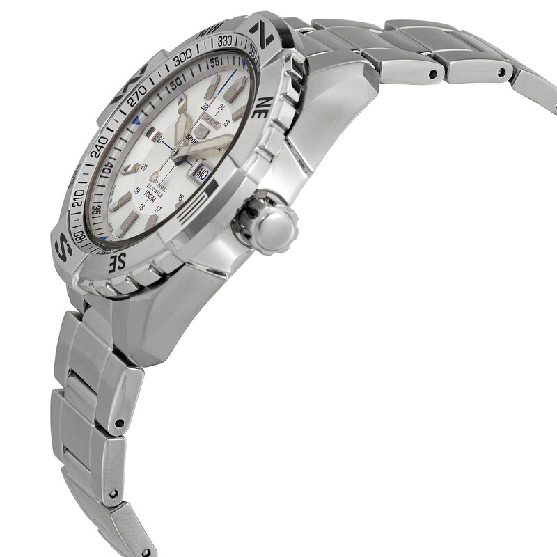 Seiko 5 Sports Automatic Silver Dial Men's Watch SNZJ03J1