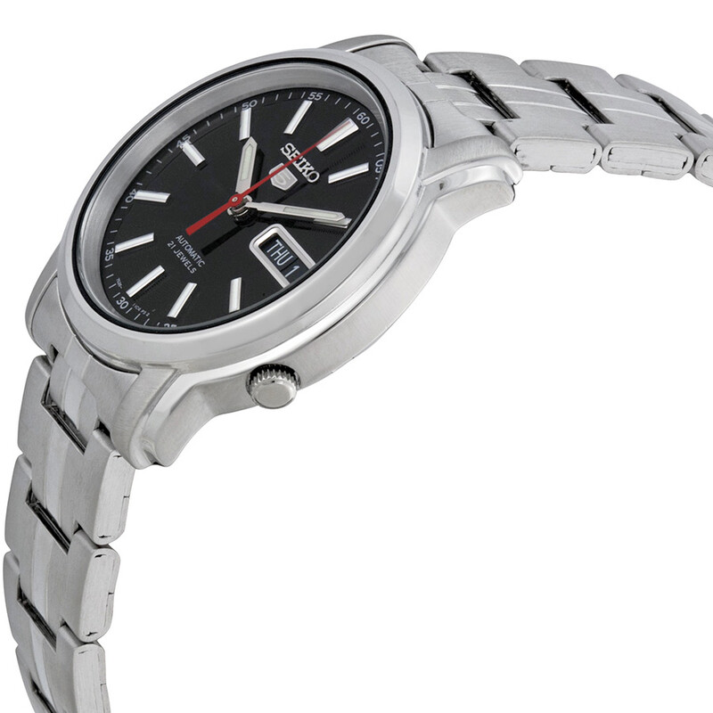 Seiko Series 5 Automatic Black Dial Stainless Steel Watch SNKL83 