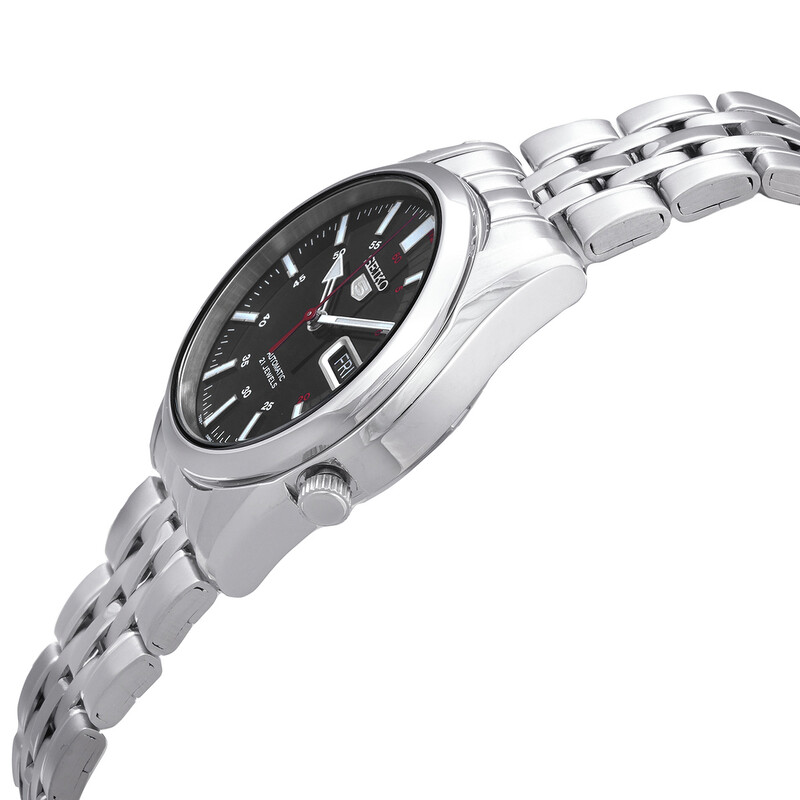 Seiko Series 5 Automatic Black Dial Unisex Watch SNK375K1