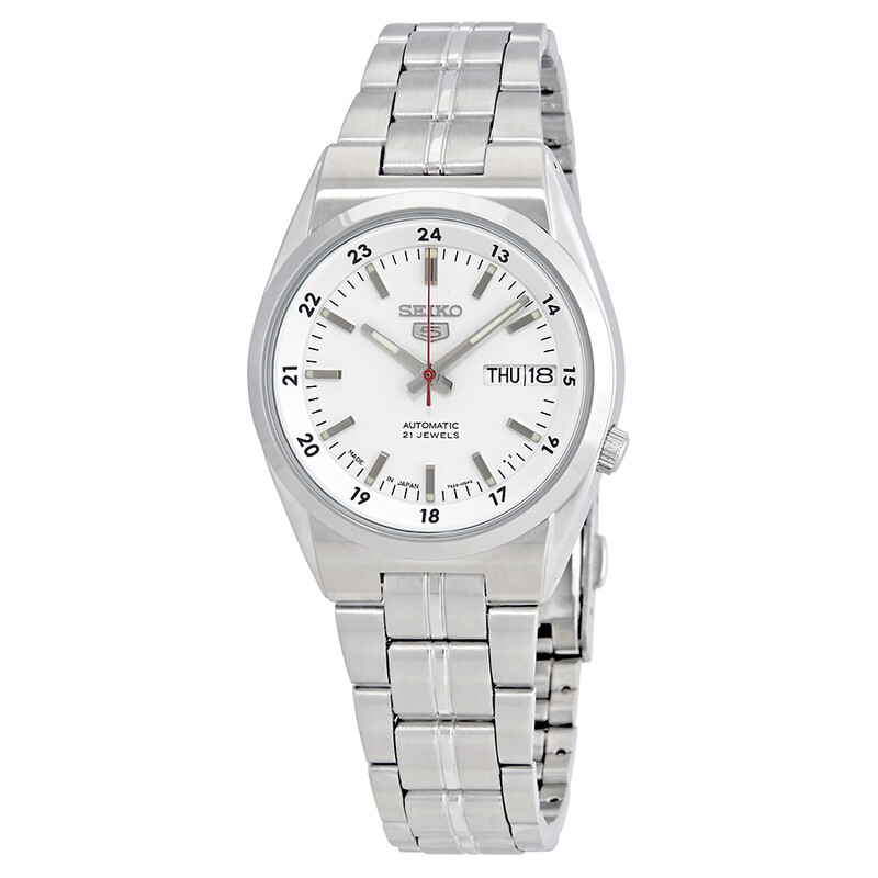 Seiko Series 5 Automatic Date-Day White Dial Men's Watch SNK559J1
