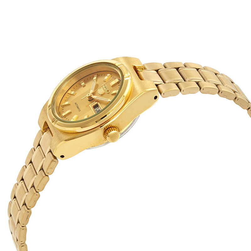 Seiko Series 5 Automatic Gold Dial Ladies Watch SYM600