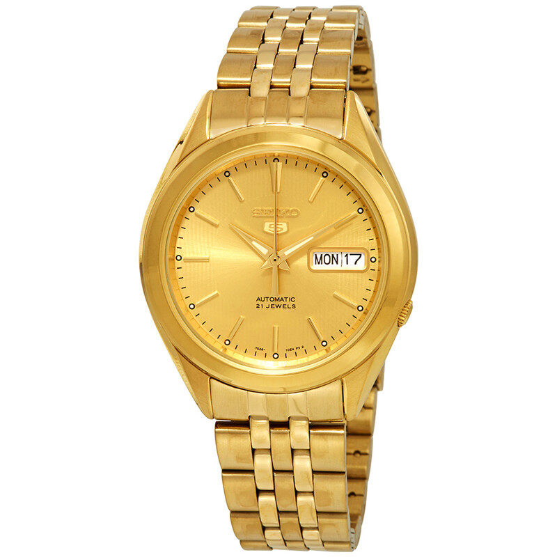 Seiko Series 5 Automatic Gold Dial Men's Watch SNKL28