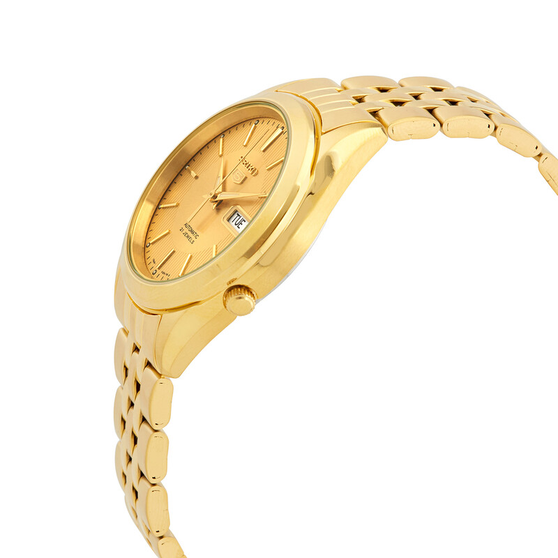 Seiko Series 5 Automatic Gold Dial Men's Watch SNKL28K1 - Watches