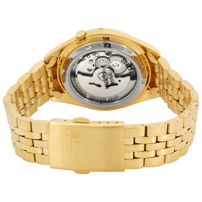 Seiko Series 5 Automatic Gold Dial Men's Watch SNKL28K1 - Watches