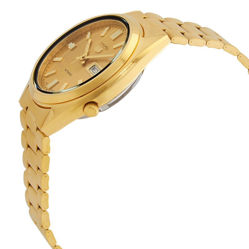 Seiko Series 5 Automatic Gold Dial Men's Watch SNXS80K1