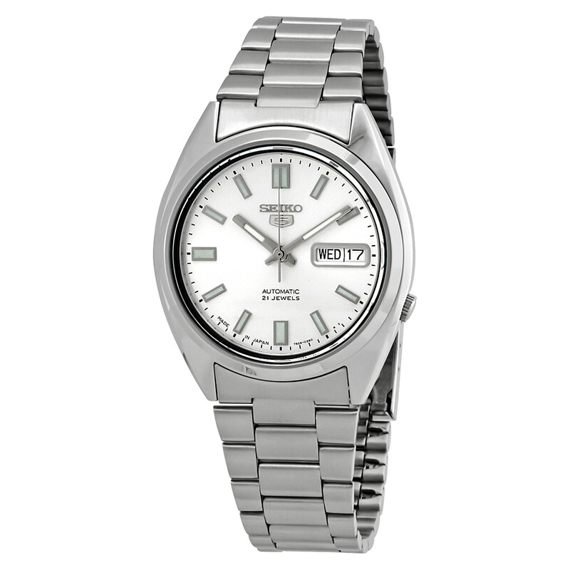 Seiko Series 5 Automatic Silver Dial Men's Watch SNXS73J1