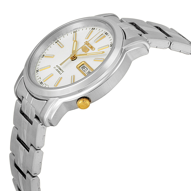 Seiko 5 Automatic Silver Dial Stainless Steel Men's Watch SNKL77