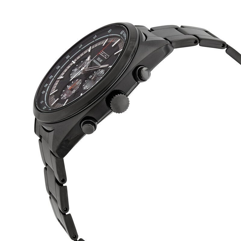 Seiko Solar Chronograph Black Dial Men's Watch SSC623P1