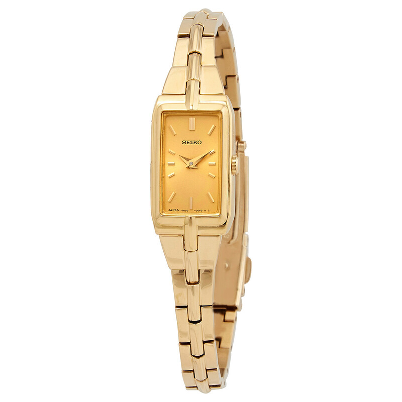 Seiko Solar Quartz Champagne Dial Ladies Watch SWR048 029665204103