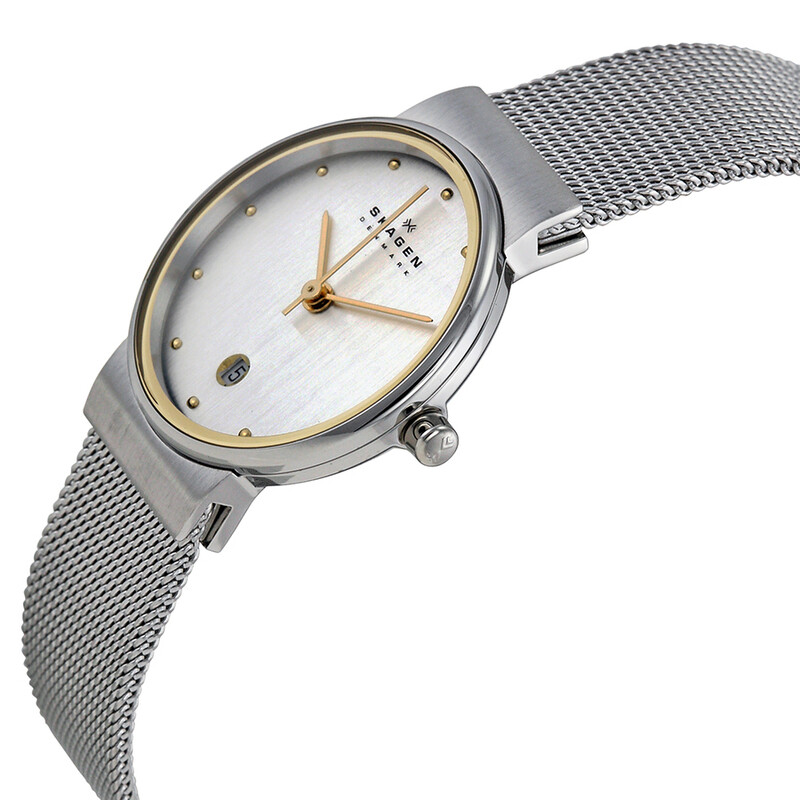 skagen women's ancher stainless steel mesh dress quartz watch Skagen Watch Ancher Ladies SKW2152 Watch