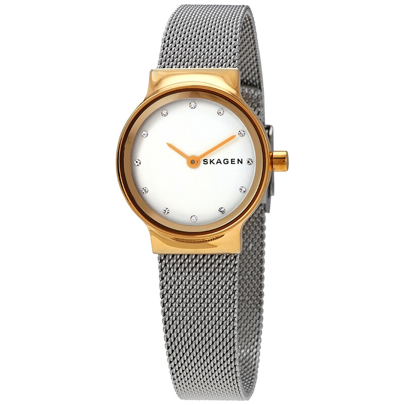 Skagen Freja White Dial Stainless Steel Mesh Ladies Watch  display picture 3