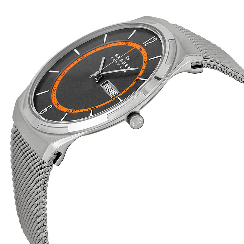 NWT Skagen Melbye Grey Dial Stainless Steel Mesh Men\'s Watch Skagen Men main image 2