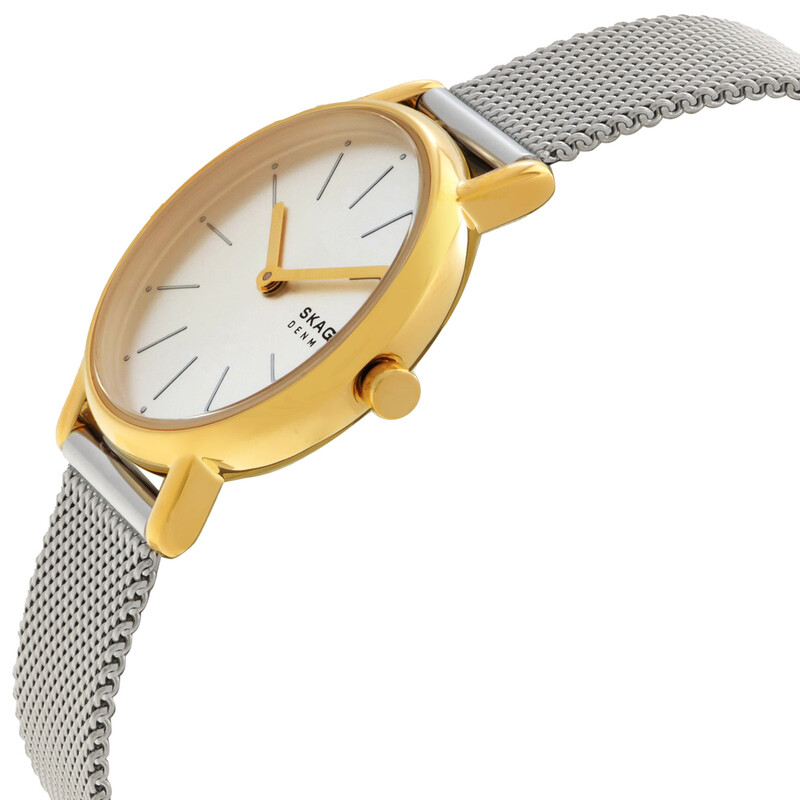 Skagen Signatur Lille Quartz White Dial Ladies Watch and Bracelet