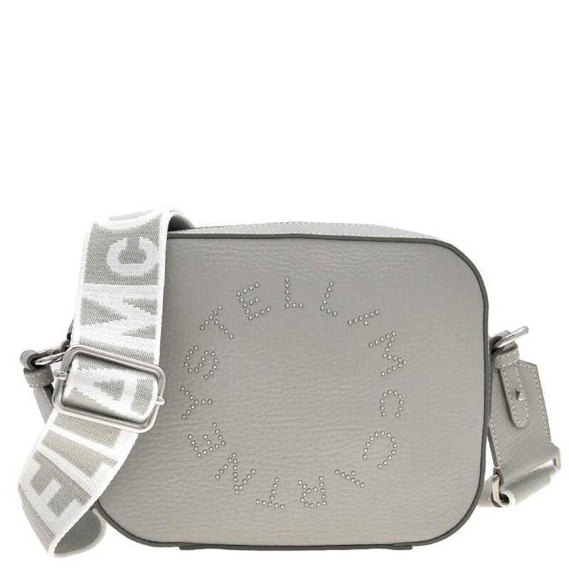 ク*ー様 Stella McCartney ラウンドロゴ ミニショルダー ブラッ Women ブラック ロゴ クロスボディ ショルダーバッグ | Stella