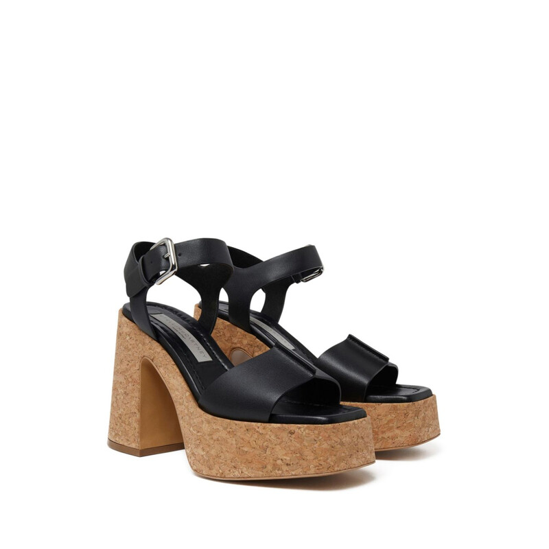 Stella McCartney Skyla Cork-Platform Sandals, Brand Size 36 ( US