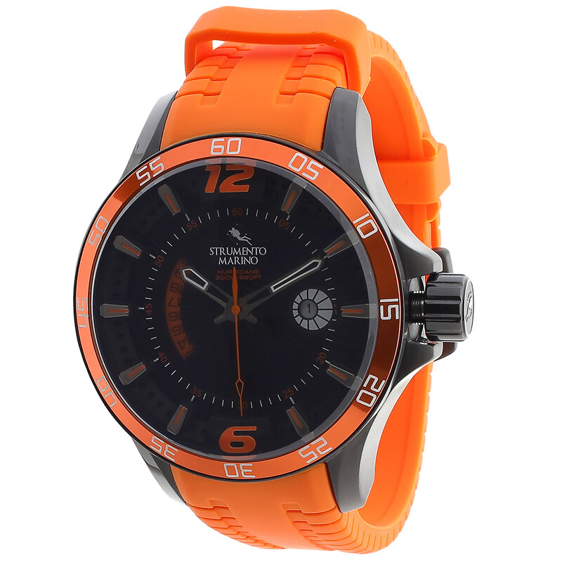 Strumento Marino Hurricane 3 Hands Silicon Quartz Black Dial Men's ...
