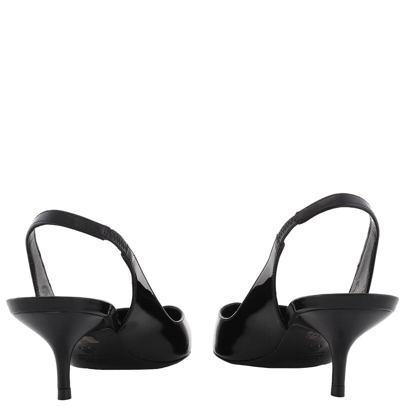 Stuart Weitzman Eva Patent Leather Slingback Pumps, Brand Size