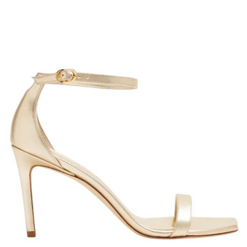 Stuart Weitzman Light Gold Nunakedcurve 85 Sandals, Brand  display picture 1