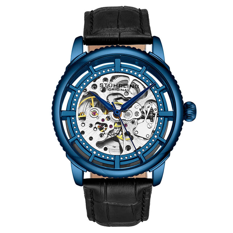 Stuhrling Original Legacy Automatic Blue Dial Men display picture 2