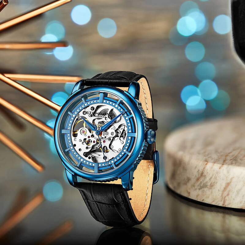 Stuhrling Original Legacy Automatic Blue Dial Men display picture 3