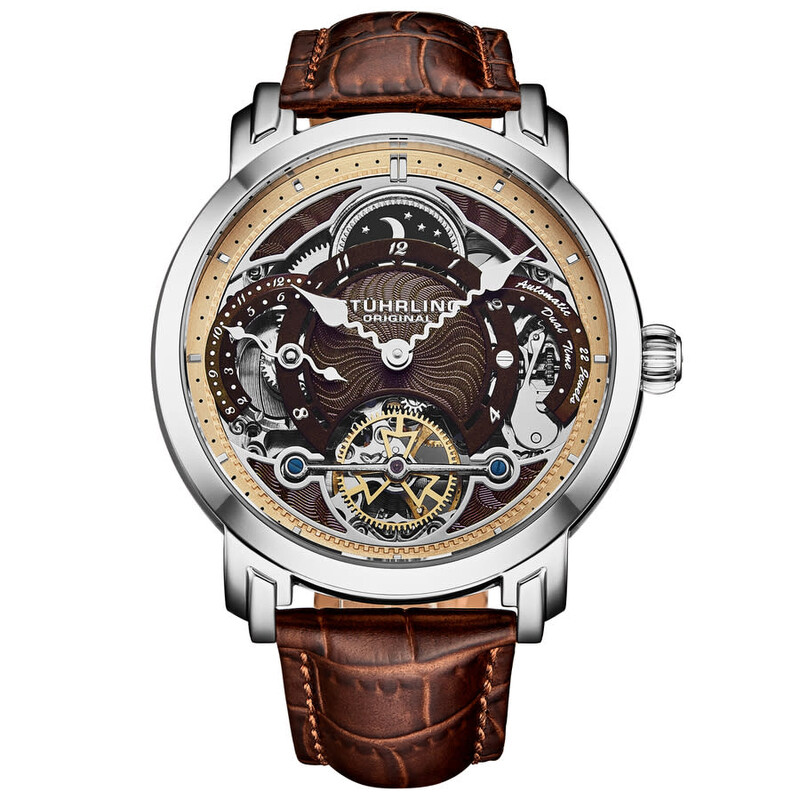 Stuhrling Original Legacy Chronograph Automatic Brown Dial  display picture 1