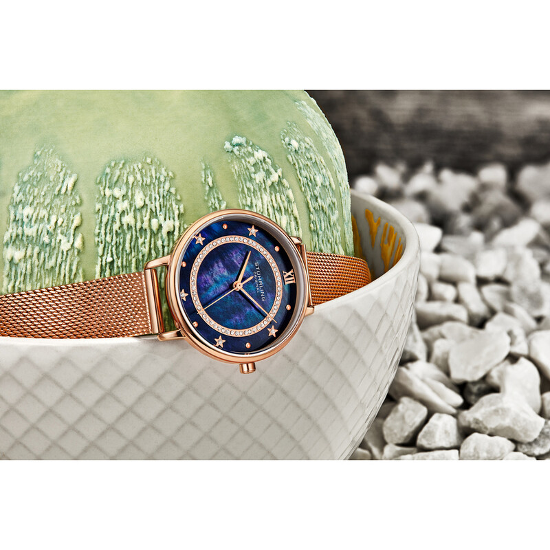 Stuhrling Original Symphony Quartz Blue Dial Ladies Watch  display picture 2