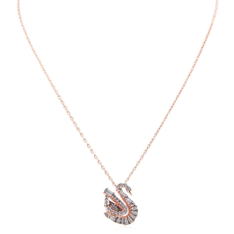 アクセサリー SWANS Swarovski 18K Rose-Gold Plated Swan Pendant Necklace 5764882
