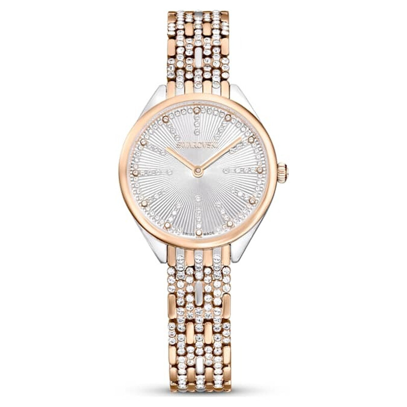 Swarovski Attract Quartz Crystal Silver Dial Ladies Watch 