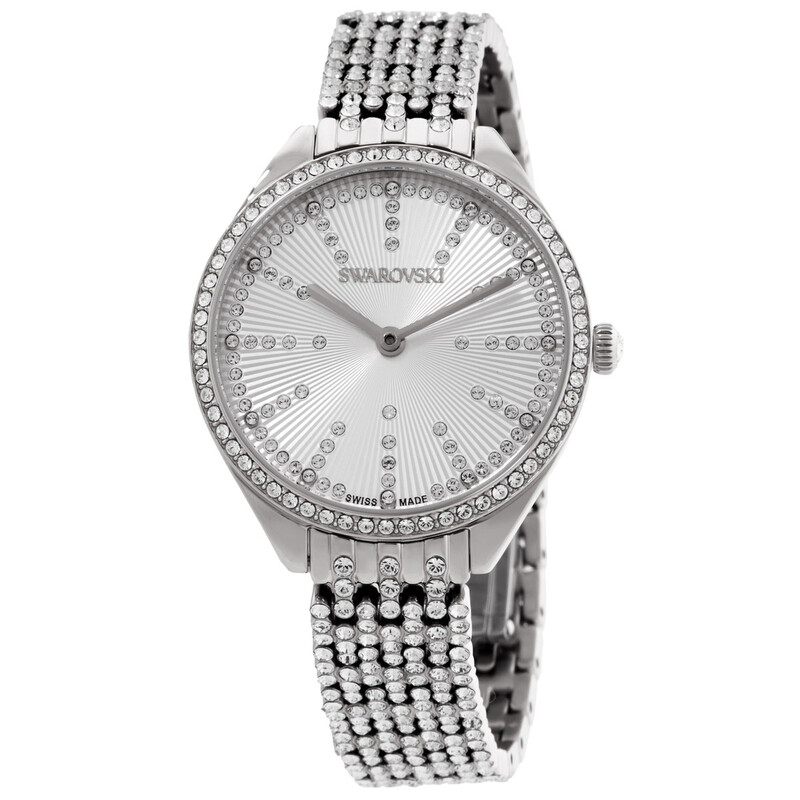 Swarovski Attract Quartz Crystal Silver Dial Ladies Watch 5742479