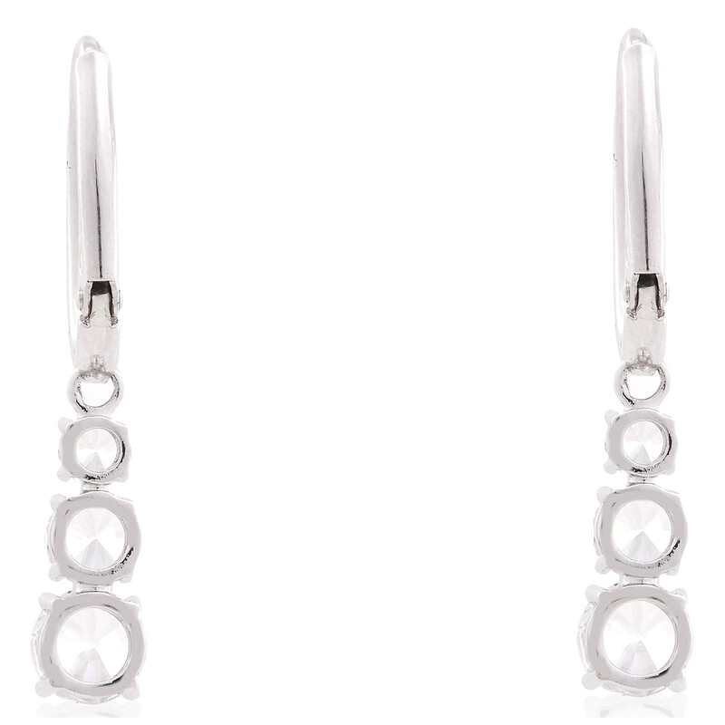 Swarovski Attract Trilogy Rhodium Plated Drop Earrings 5689706
